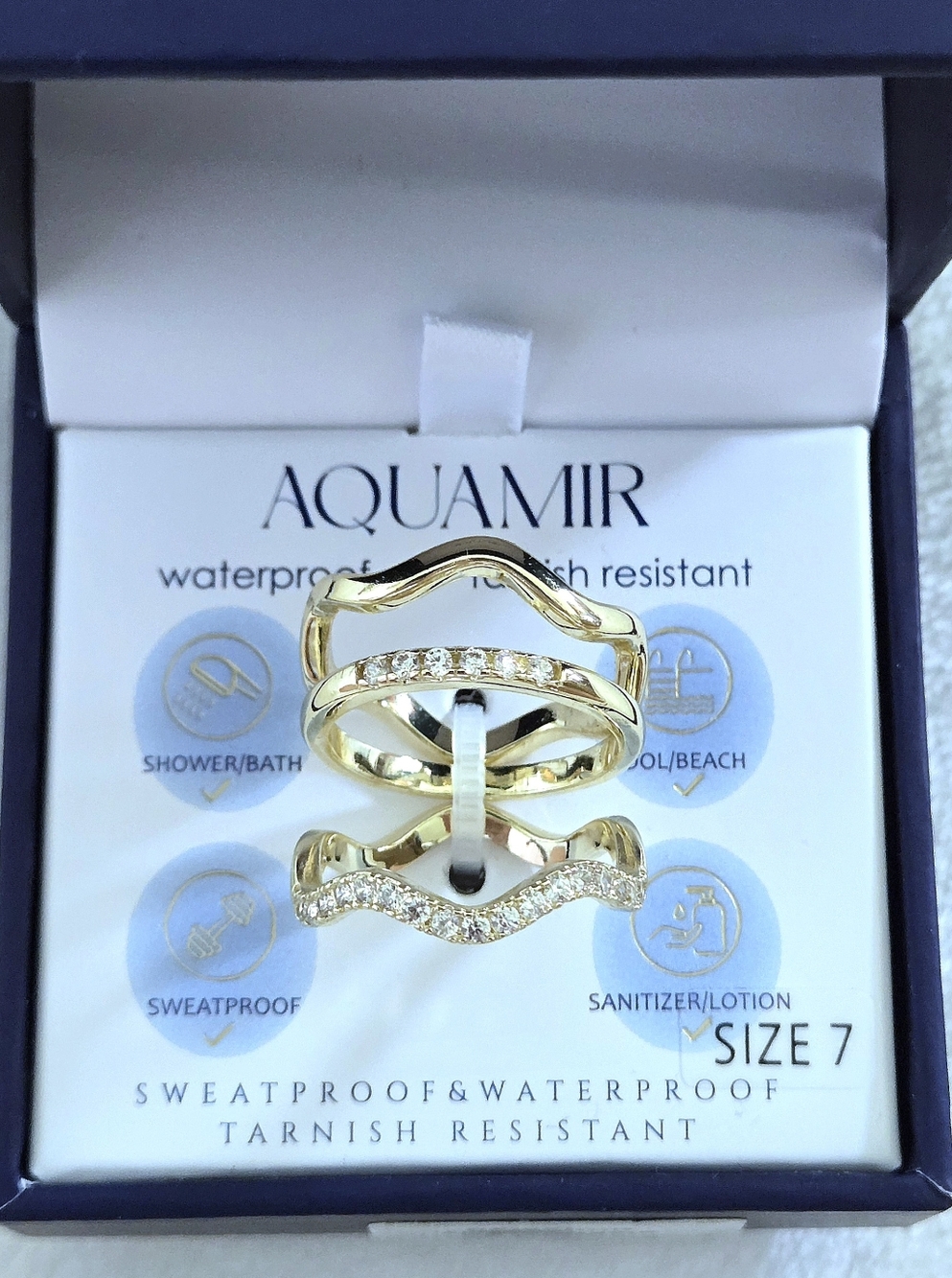 Aquamir Waterproof Triple3️⃣ Ring💍 Set - NIB - Picture 9 of 16